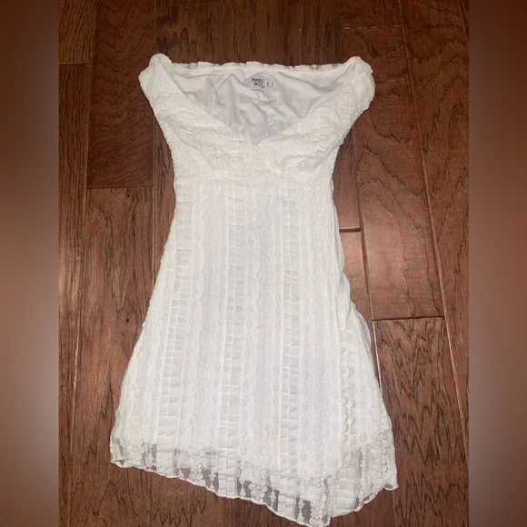 Princess Polly Breezy Off the Shoulder Mini Dress White size 4 - Picture 4 of 12